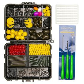 328pcs Carp Fishing Equipment Kit Carp Fishing Tackle Box Include Swivels Bait Float Fishing Needles Fishing Accessories (Option: default)